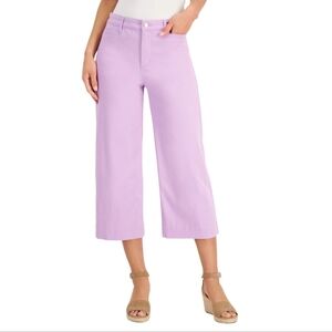 Charter Club Tummy Slimming Lilac‎ Cropped Pants Wide Leg